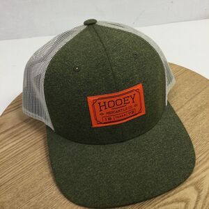 Hooey Men's Doc Trucker Adjustable Snapback Hat Green White One Size